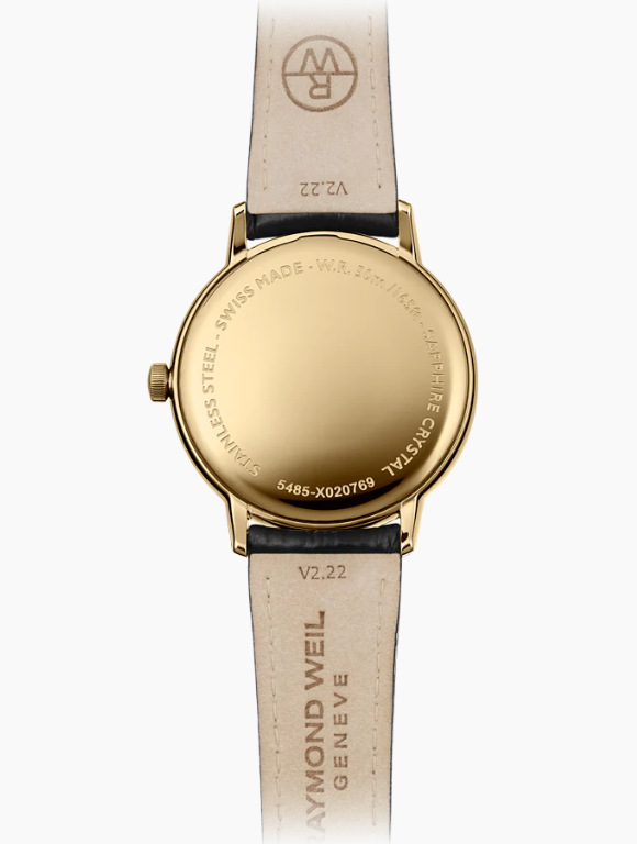 Raymond Weil Toccata Men's Classic Gold PVD Leather Quartz Watch, 39mm - 5485-PC-00359