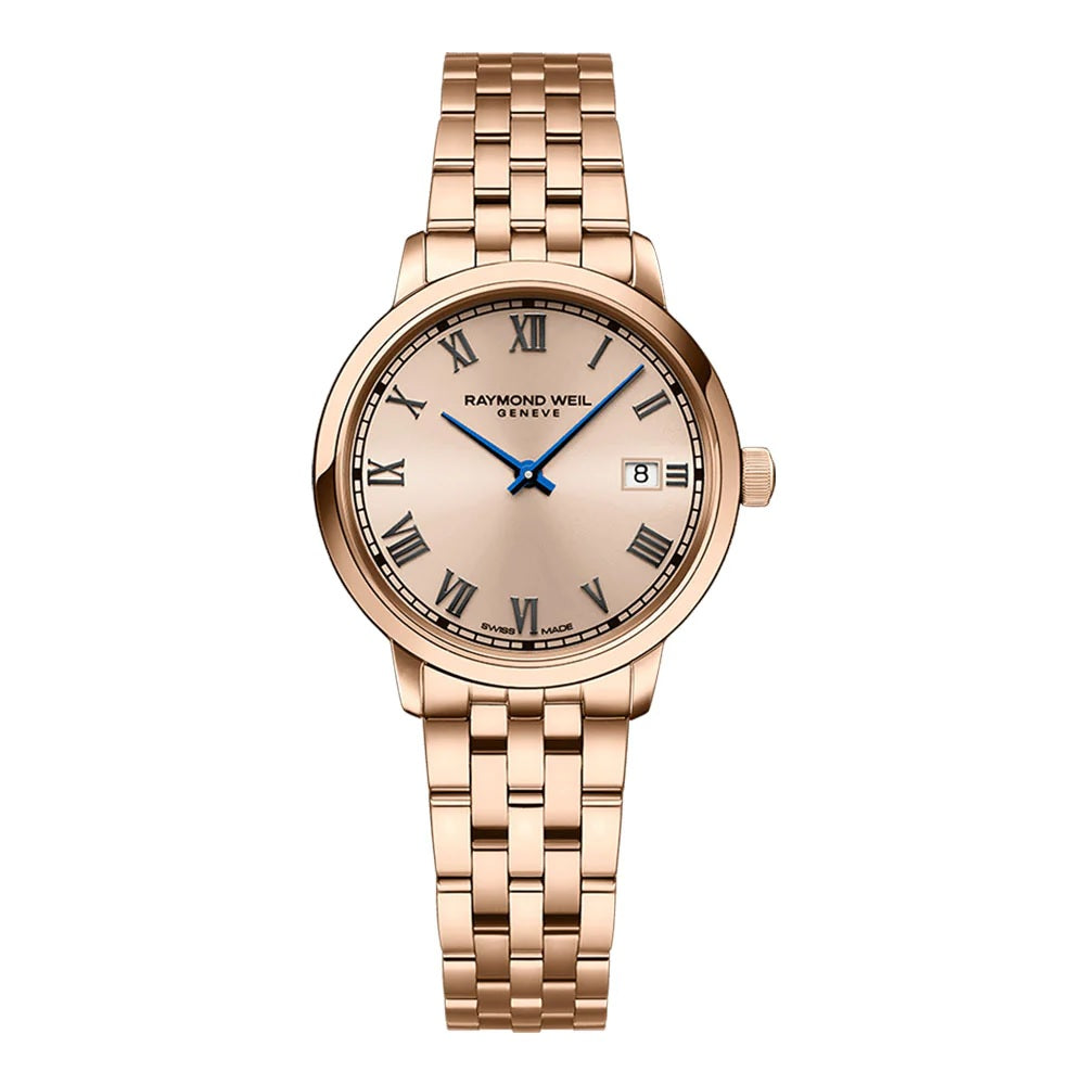 Raymond Weil Toccata Women's Rose Gold Bracelet Rose Dial Watch 29mm - 5985P500859