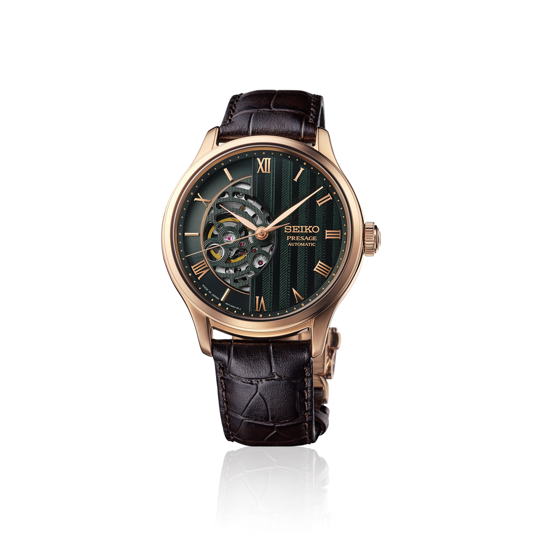 Seiko Presage Japanese Garden Open Heart 41.8mm Automatic Watch - HCB007J