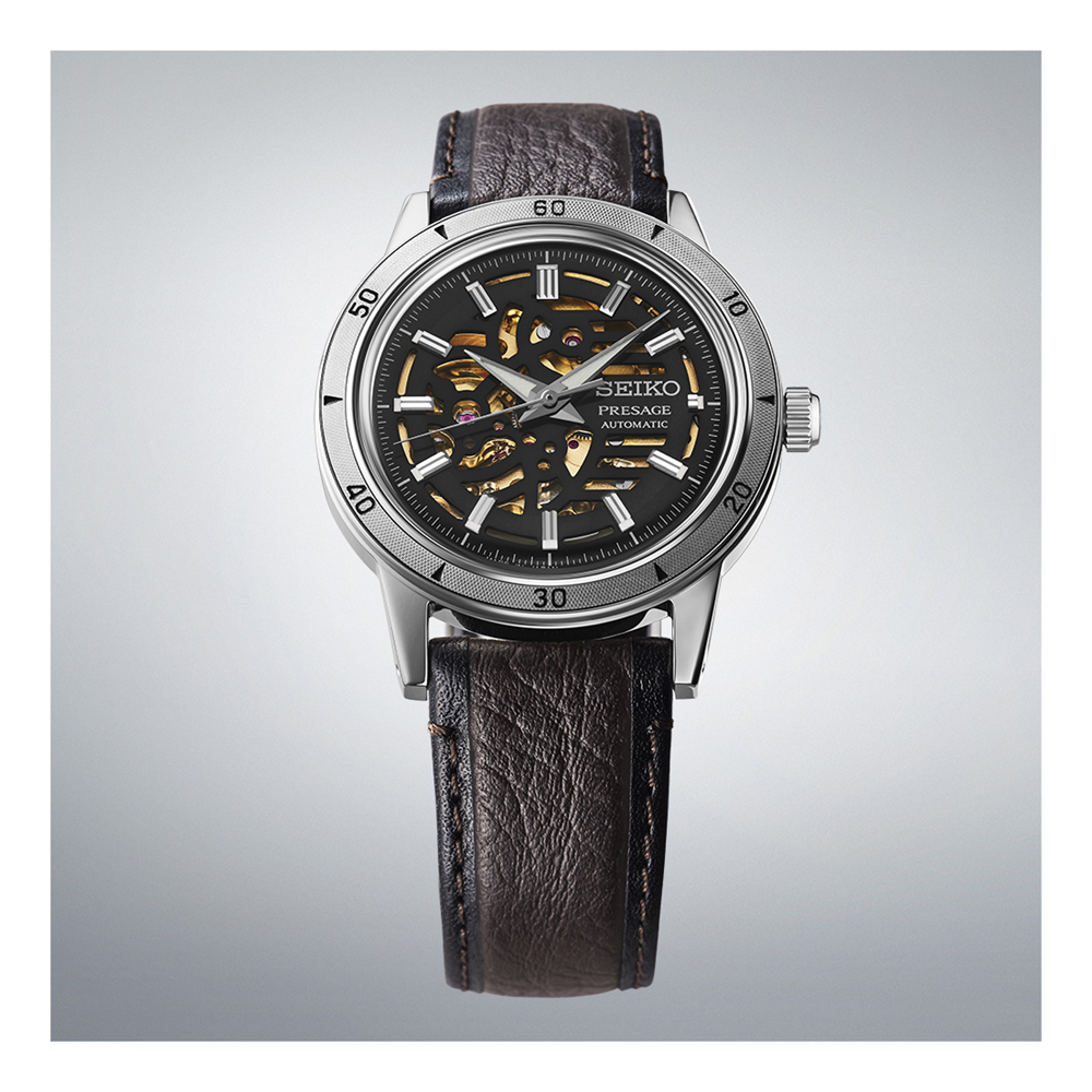 Seiko Men's Presage Style60's Skeleton Automatic Watch - SSA461J