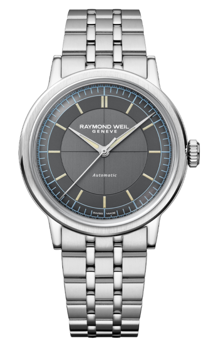Raymond Weil Millesime Automatic Central Seconds Anthracite Sector 39 mm Dial Men's Watch - 2925-ST-60011