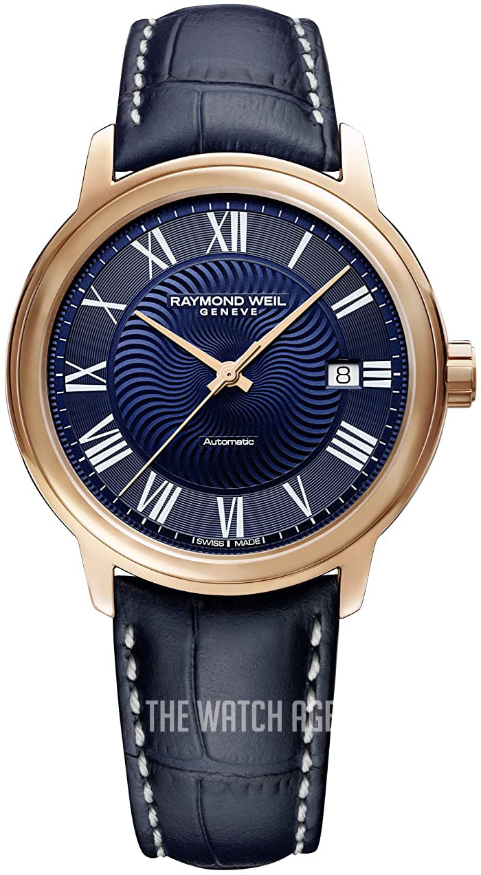 Raymond Weilmaestro Blue/Leather 39.5 mm - 2237Pc500508