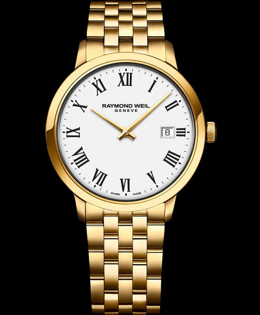 Raymond Weil Toccata Men's Classic Pvd Gold White Dial Quartz Watch, 39 mm - 5485P00300