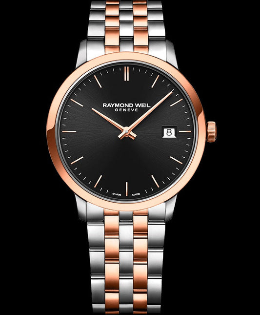 Raymond Weil Toccata Men's Rose Gold Black Dial Quartz Watch, 39mm - 5485Sp520001