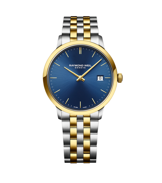 Raymond Weil Toccata Men's Classic Two-Tone Blue Dial Quartz Watch, 39mm - 5485-STP-50001