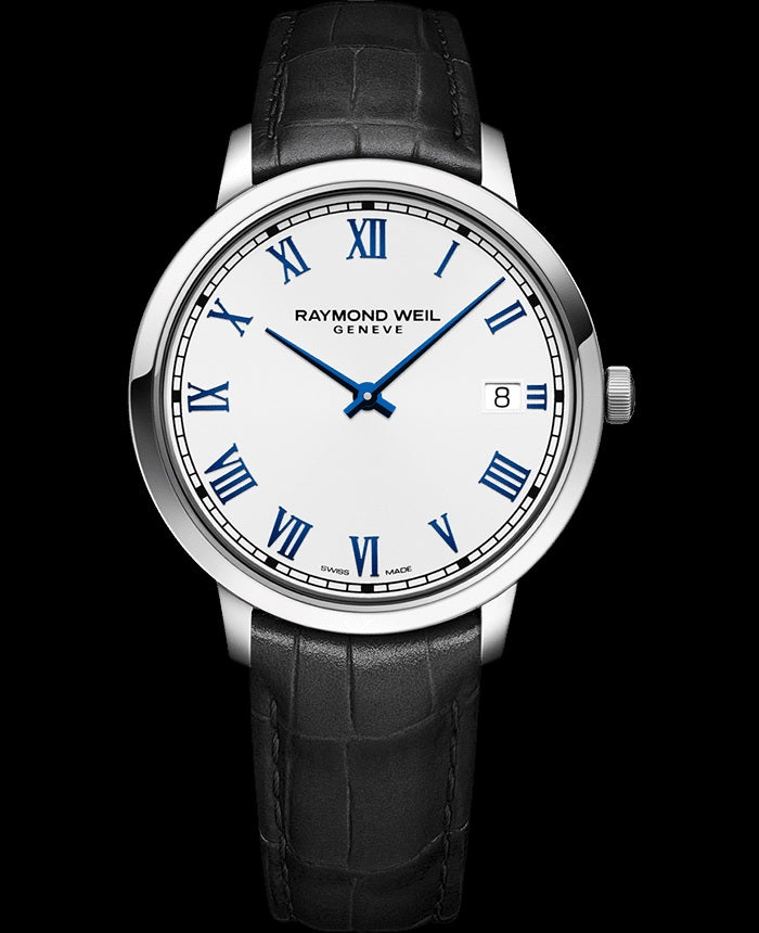 Raymond Weil Toccata Men's Classic White Dial Leather Quartz Watch, 42 mm - 5585Stc00353