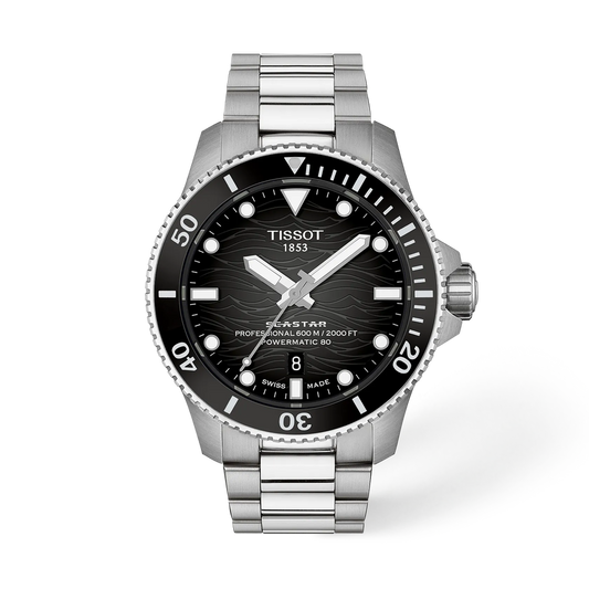 Tissot Seastar 2000 Powermatic 80 44mm Men's Diver Watch - T120.907.11.051.00