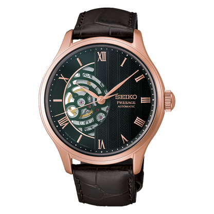 Seiko Presage Japanese Garden Open Heart 41.8mm Automatic Watch - HCB007J