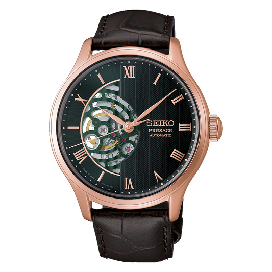 Seiko Presage Japanese Garden Open Heart 41.8mm Automatic Watch - HCB007J