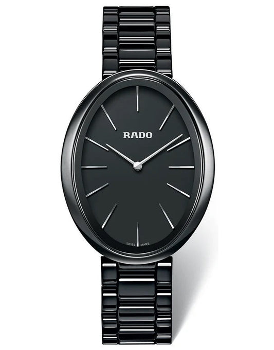 Rado Esenza - Silver Batton Black Dial Ladies Watch - R53093152