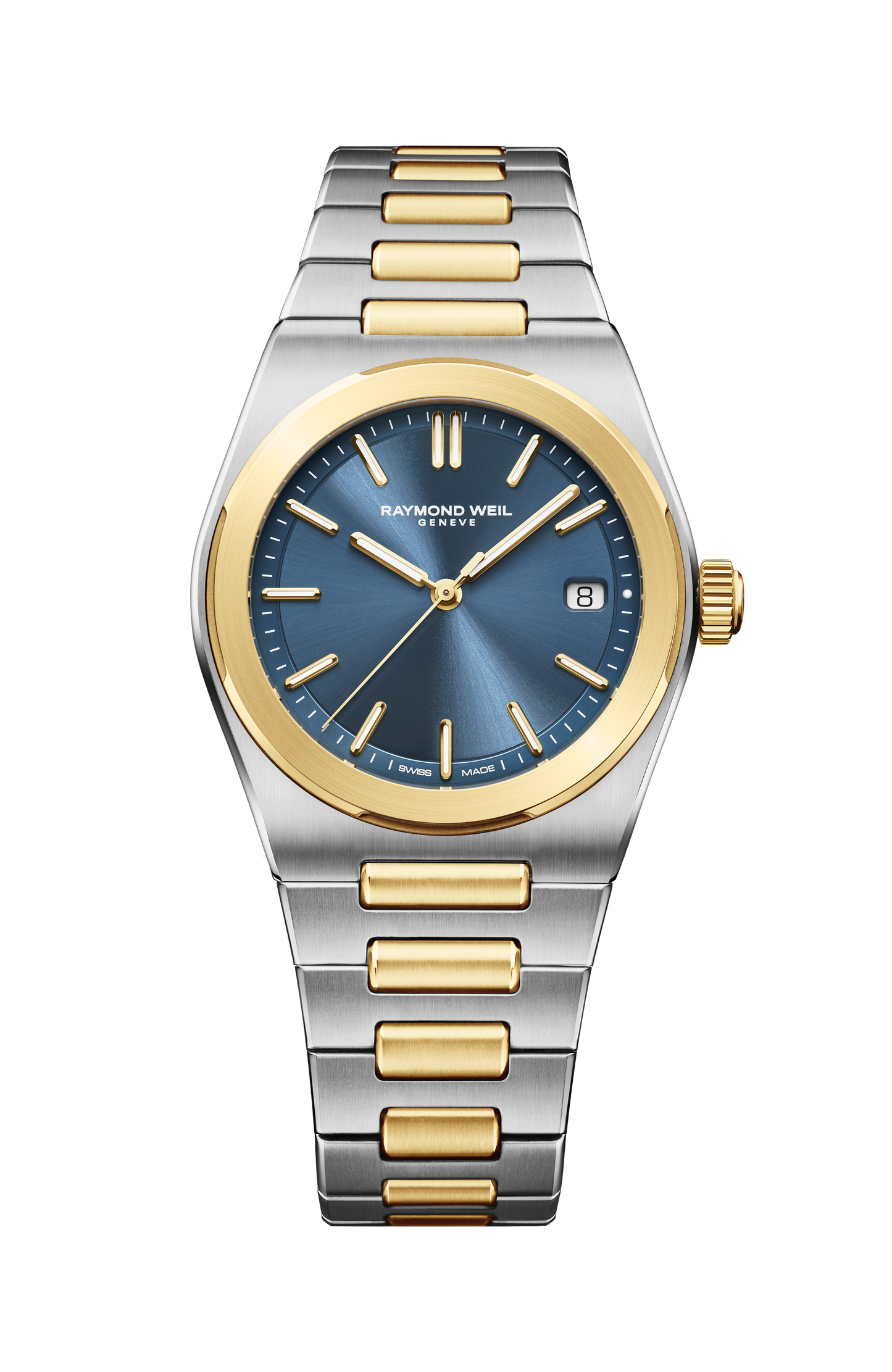 Raymond Weil A.R.T. Men's Automatic Blue Dial 38mm Two-Tone Stainless Steel Bracelet Watch - 1000-STP-50001