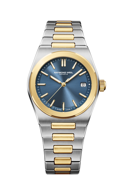 Raymond Weil A.R.T. Men's Automatic Blue Dial 38mm Two-Tone Stainless Steel Bracelet Watch - 1000-STP-50001