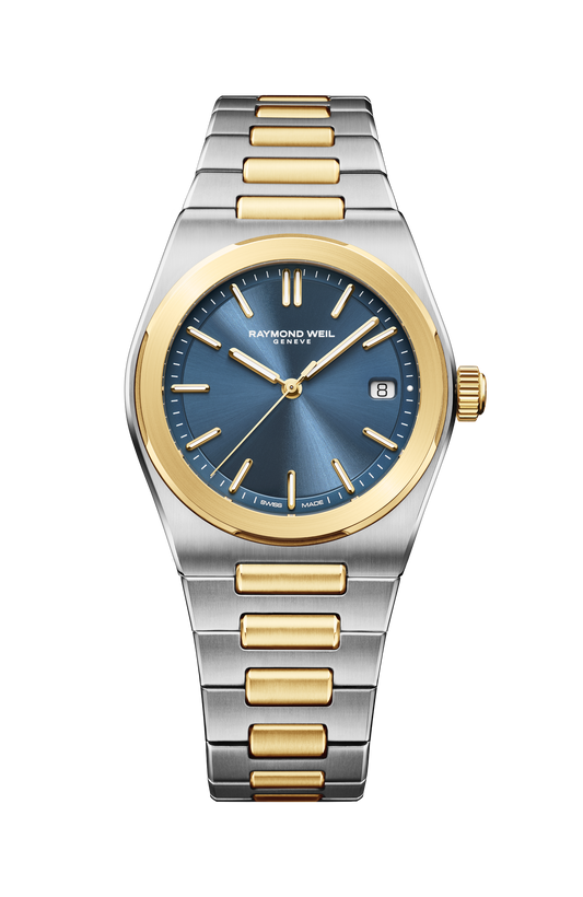 Raymond Weil A.R.T. Men's Automatic Blue Dial 38mm Two-Tone Stainless Steel Bracelet Watch - 1000-STP-50001