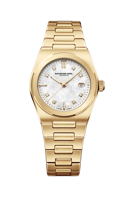 Raymond Weil A.R.T. Women's Quartz Mother-of-Pearl 30mm Dial Stainless Steel Watch - 1250-P-97081