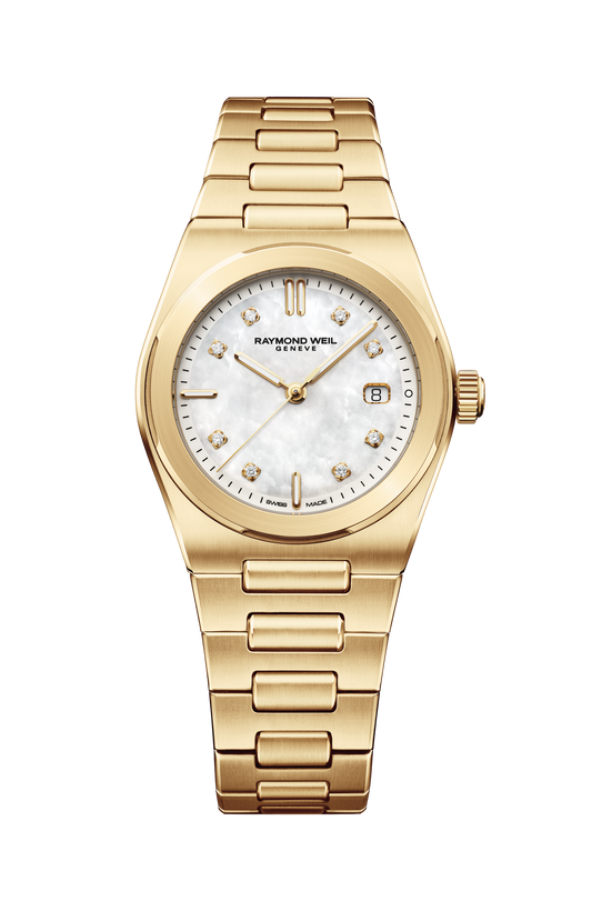 Raymond Weil A.R.T. Women's Quartz Mother-of-Pearl 30mm Dial Stainless Steel Watch - 1250-P-97081