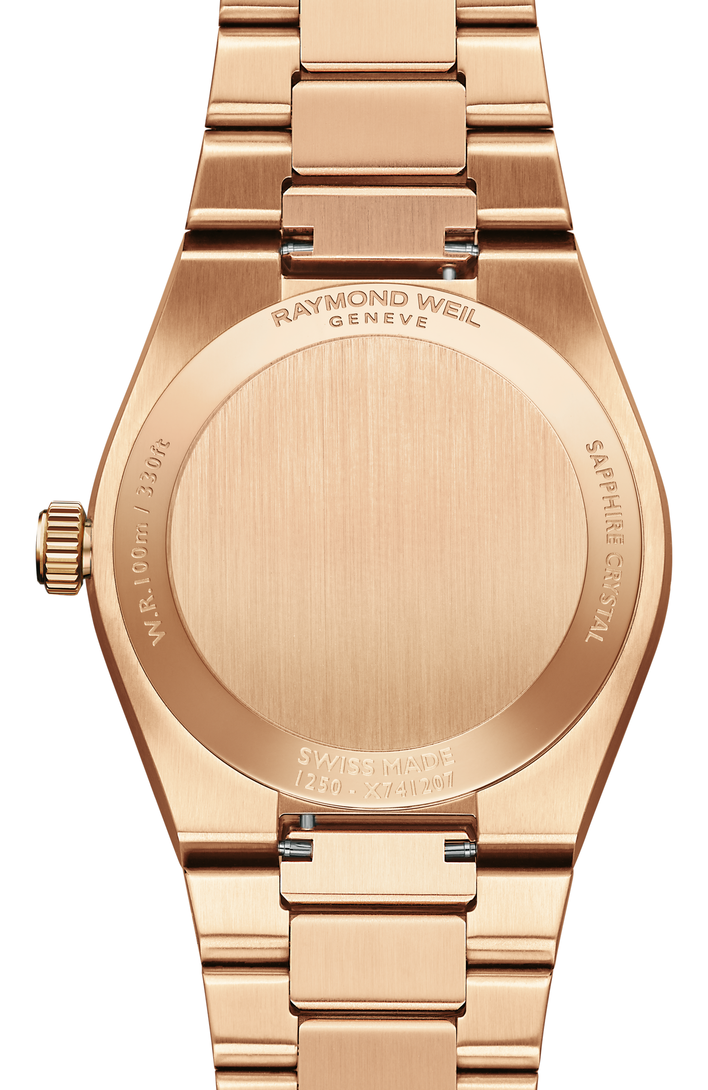 Raymond Weil A.R.T. Mother-of-pearl Dial Diamond-Set Bezel Integrated Bracelet Stainless Steel With Rose Gold PVD 30mm Ladies Watch - 1250-P5S-97081