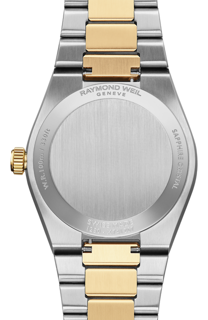 Raymond Weil A.R.T. Mother-of-pearl Dial Diamond-Set Bezel Integrated Bracelet Two-Tone Stainless Steel 30mm Ladies Watch - 1250-SPS-97081