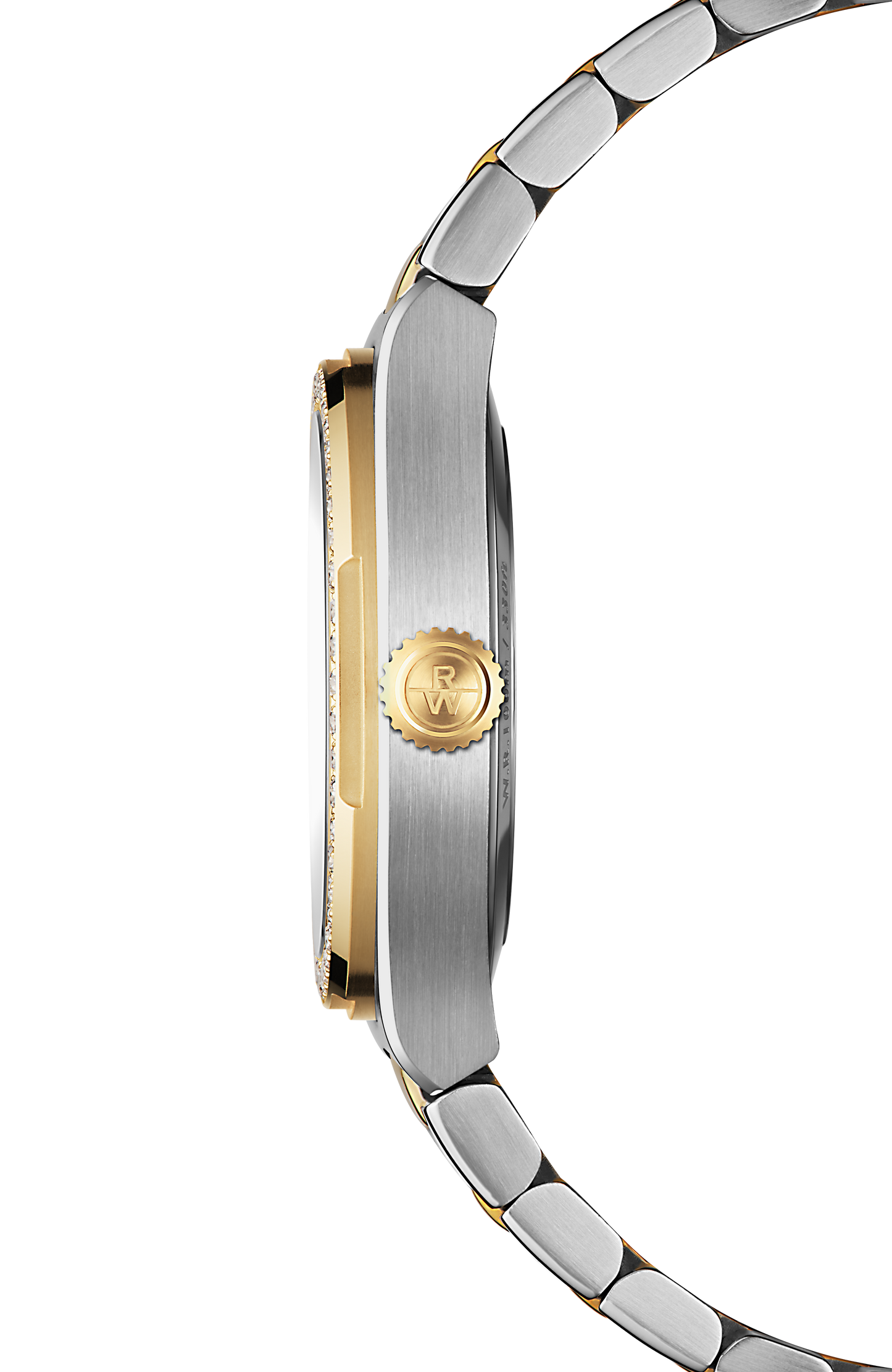Raymond Weil A.R.T. Mother-of-pearl Dial Diamond-Set Bezel Integrated Bracelet Two-Tone Stainless Steel 30mm Ladies Watch - 1250-SPS-97081