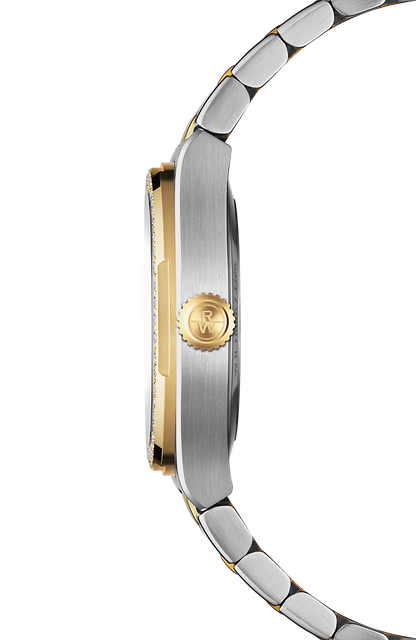 Raymond Weil A.R.T. Mother-of-pearl Dial Diamond-Set Bezel Integrated Bracelet Two-Tone Stainless Steel 30mm Ladies Watch - 1250-SPS-97081