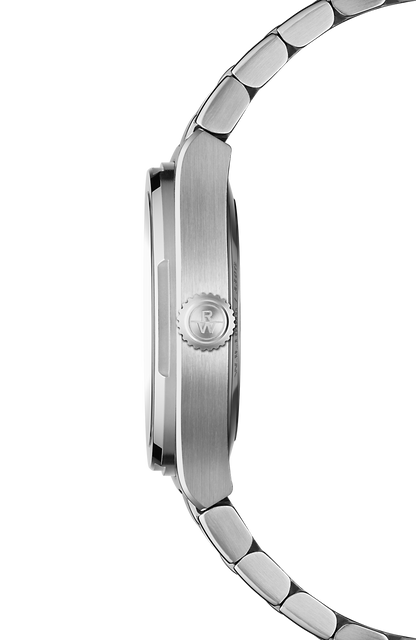 Raymond Weil A.R.T. Charcoal Blue Dial Integrated Stainless Steel Bracelet 30mm Quartz Watch - 1250-ST-56001