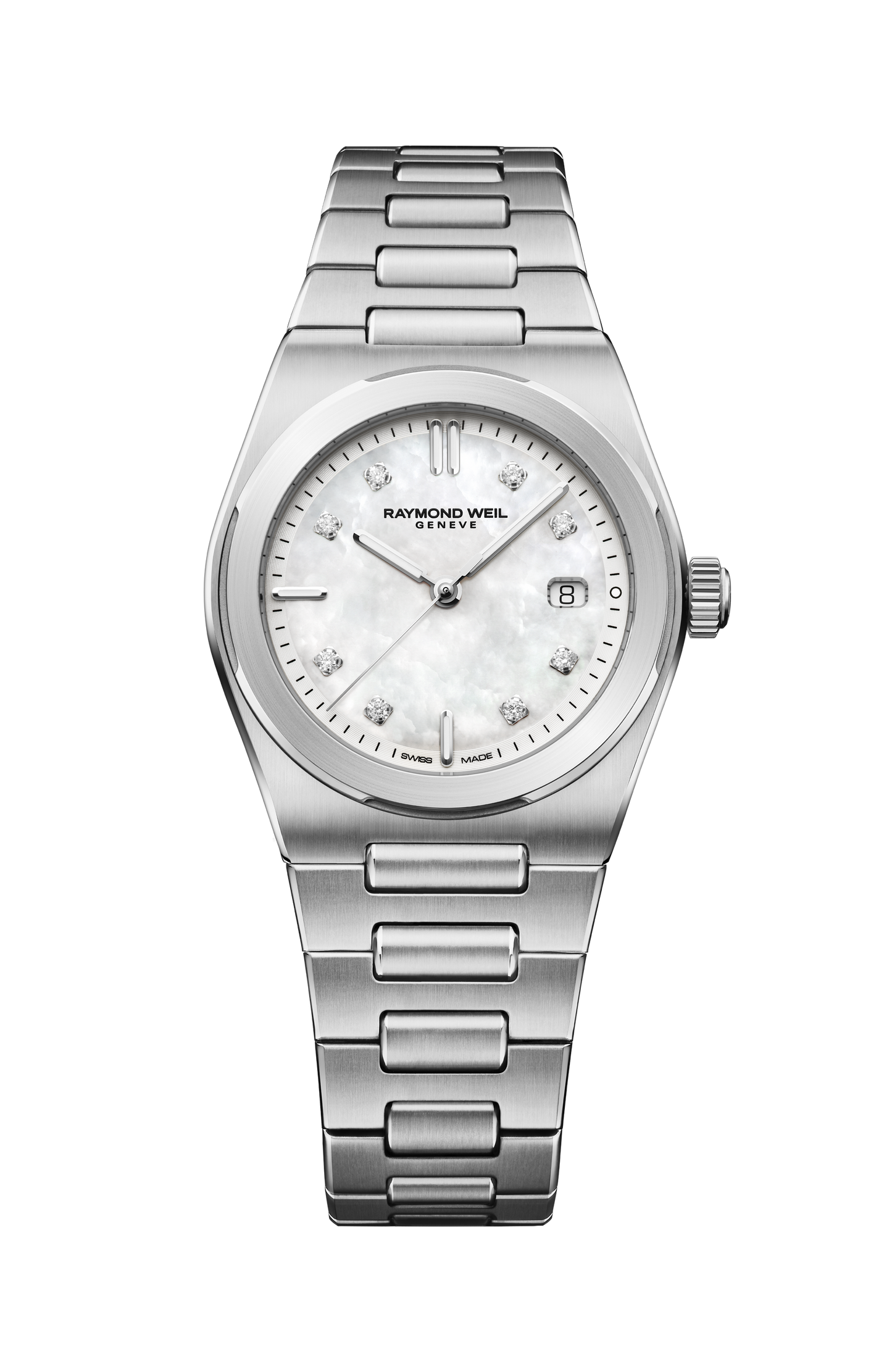 Raymond Weil A.R.T. Women's Quartz Mother-of-Pearl 30mm Dial Stainless Steel Watch - 1250-ST-97081