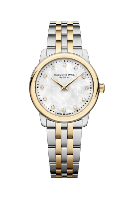 Raymond Weil Toccata Ladies Classic Two-Tone Gold Diamond Steel Quartz Watch, 24 mm - 5024-STP-97081