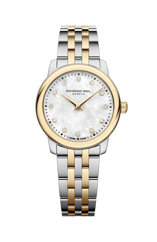 Raymond Weil Toccata Ladies Classic Two-Tone Gold Diamond Steel Quartz Watch, 24 mm - 5024-STP-97081