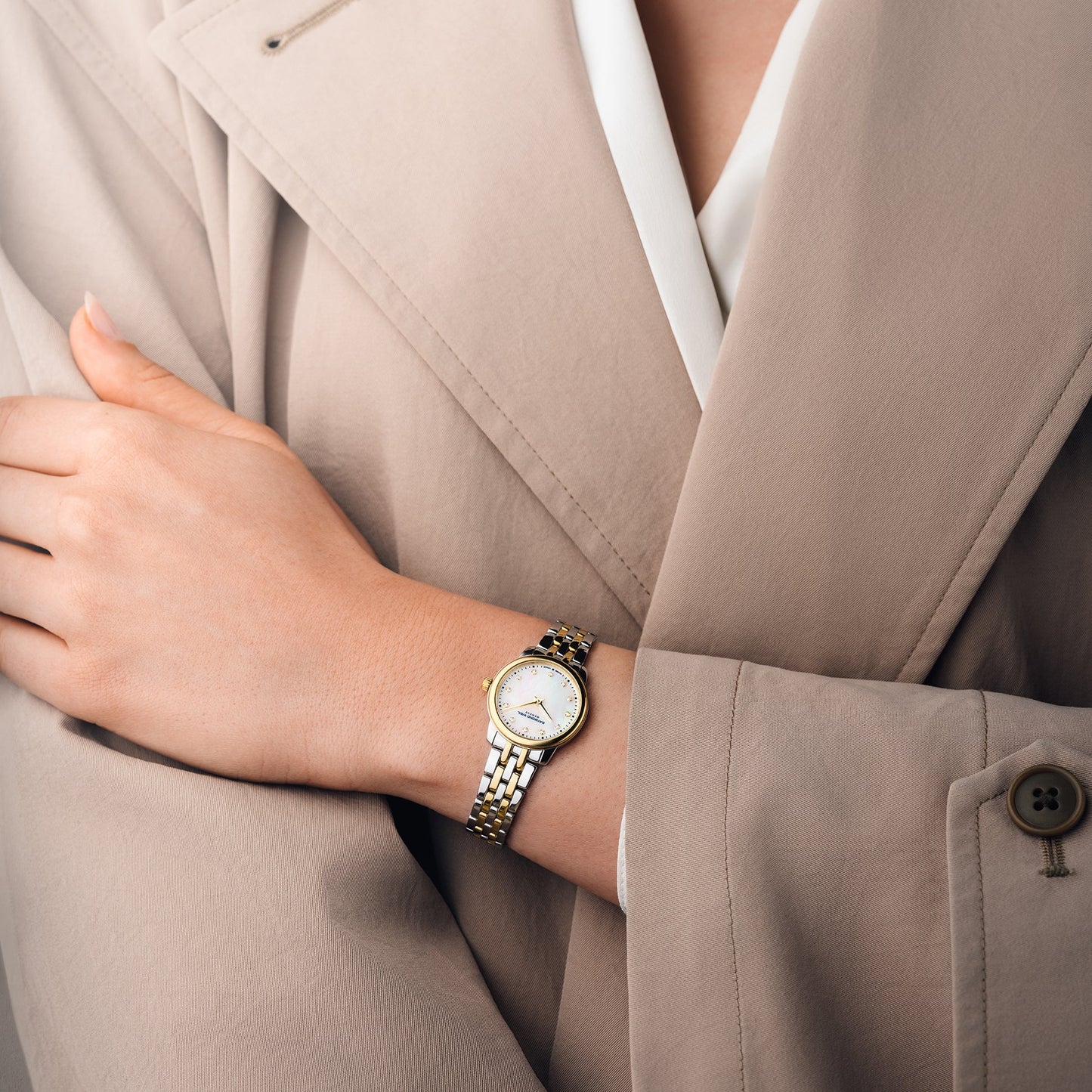 Raymond Weil Toccata Ladies Classic Two-Tone Gold Diamond Steel Quartz Watch, 24 mm - 5024-STP-97081