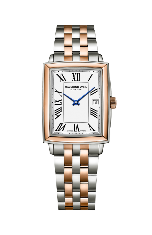 Raymond Weil Toccata Ladies Two-tone Rose Gold Quartz Steel Watch, 22 x 28 mm - 5925-SP5-00300