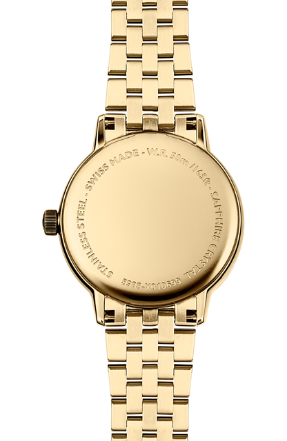 Raymond Weil Toccata Ladies Classic Gold Diamond Steel Watch, 29mm - 5985-P-97081
