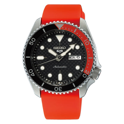 Seiko 5 Sports Supercars Automatic Men Watch (Orange X Black) Special Edition - Srpj97K2