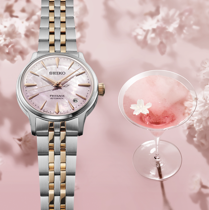 Seiko Presage Ladies Cocktail Time 'Sakura Aviation' Limited Edition - SRPM06J