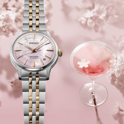 Seiko Presage Ladies Cocktail Time 'Sakura Aviation' Limited Edition - SRPM06J