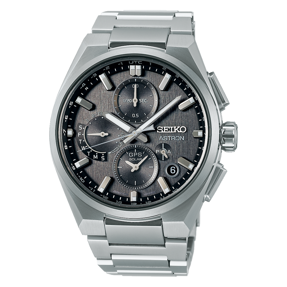 Seiko Astron Men's Solar GPS Dual Time Chronograph- SSH163J
