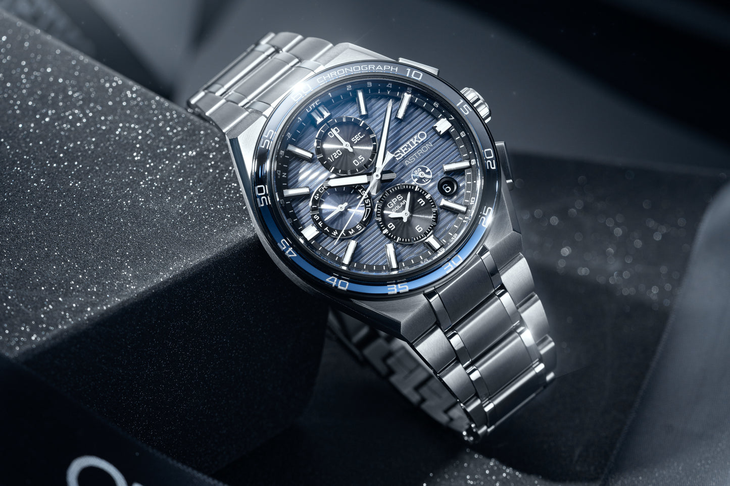 Seiko Astron Men's Solar GPS Dual Time Chronograph- SSH175J