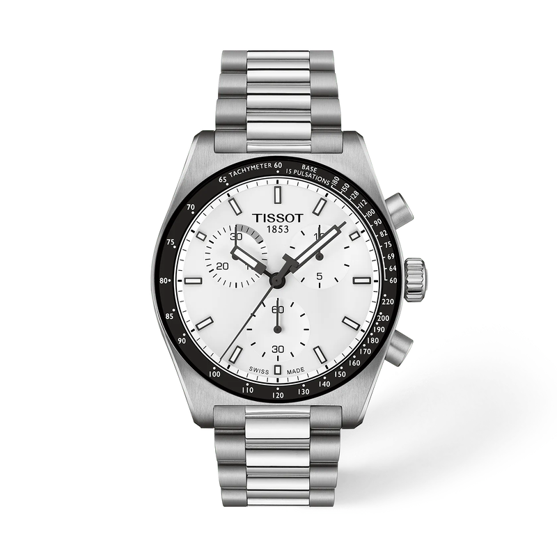 Tissot PR516 Chronograph 40mm White Dial Men's Watch - T1494171101100