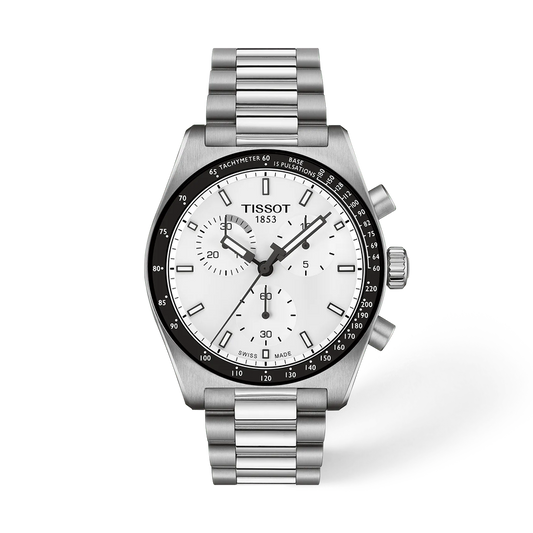 Tissot PR516 Chronograph 40mm White Dial Men's Watch - T1494171101100