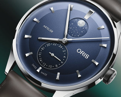 Oris Artelier Complication 39.5mm Leather Strap Watch - 78278114055-LS